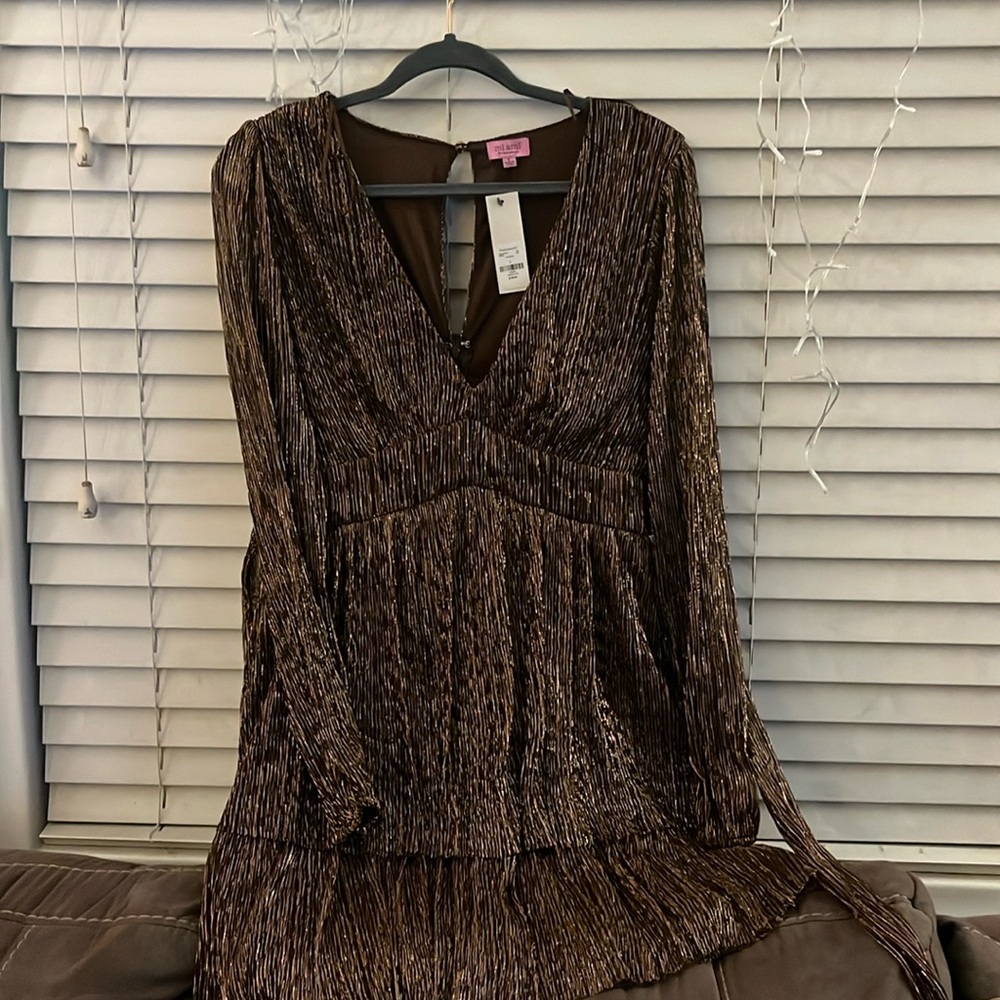 Burgundy and gold dress, never worn